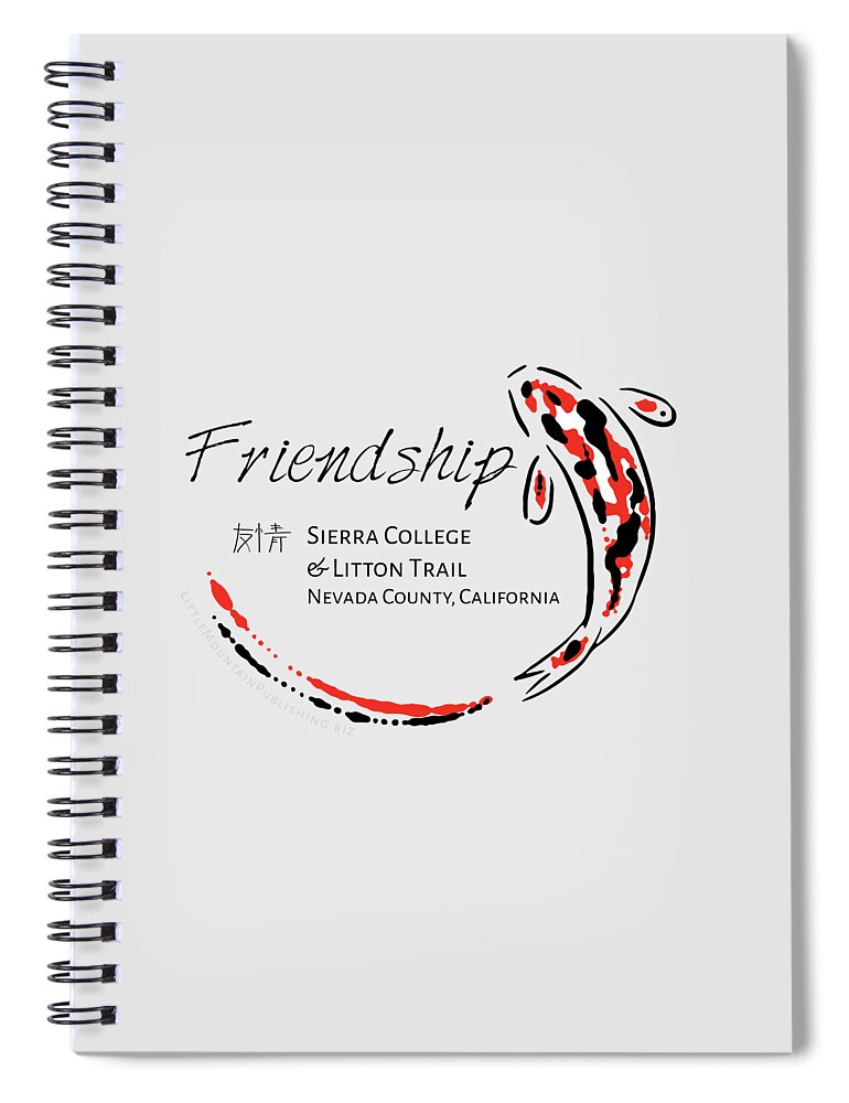 Koi Spiral Notebook featuring the digital art Friendship Koi by Lisa Redfern