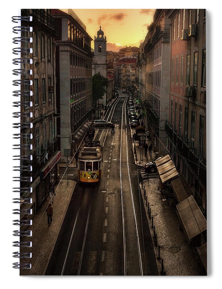 Tram12 Spiral Notebook featuring the photograph From Above by Jorge Maia