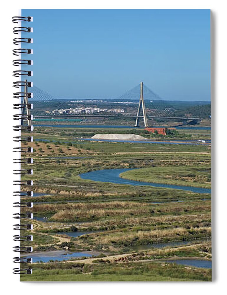 Guadiana Spiral Notebook featuring the photograph From Algarve to Andalusia by Angelo DeVal