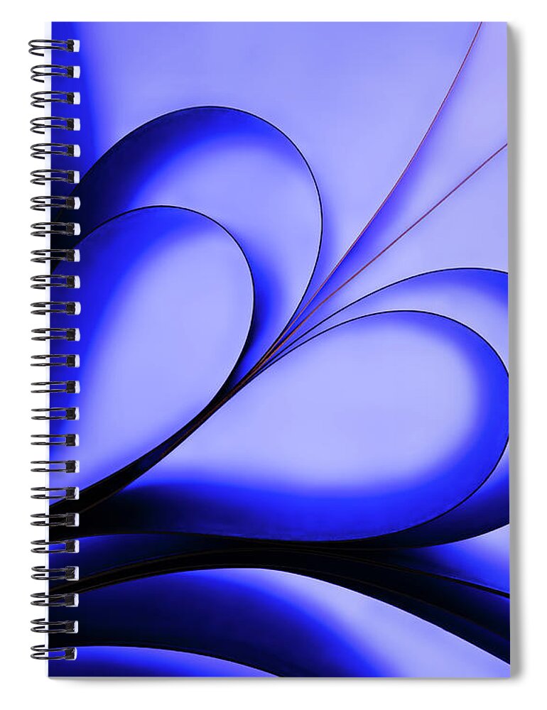 Abstract Spiral Notebook featuring the photograph From Darkness To Light - Paper Abstract by Elvira Peretsman