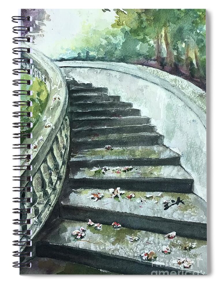 Staircase Spiral Notebook featuring the painting From here to eternity by Sonia Mocnik