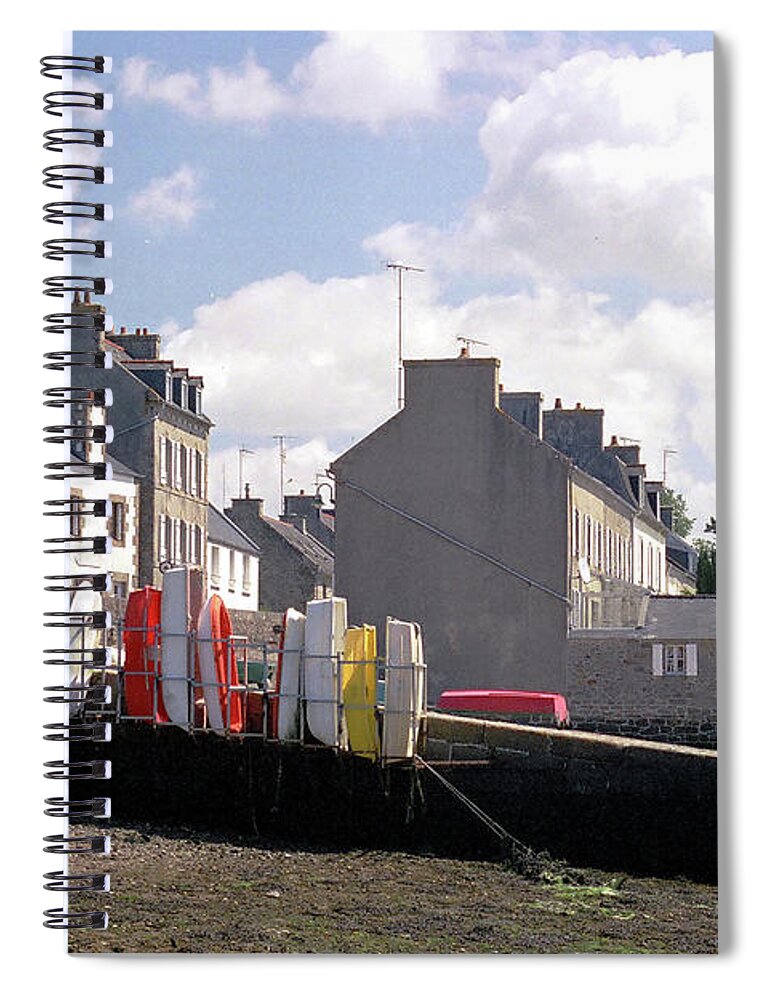 France Spiral Notebook featuring the photograph From Lanildut Harbor by Jim Feldman