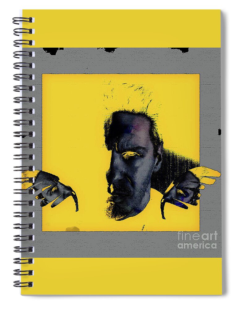 Angel Spiral Notebook featuring the digital art Dark Angel by Alexandra Vusir