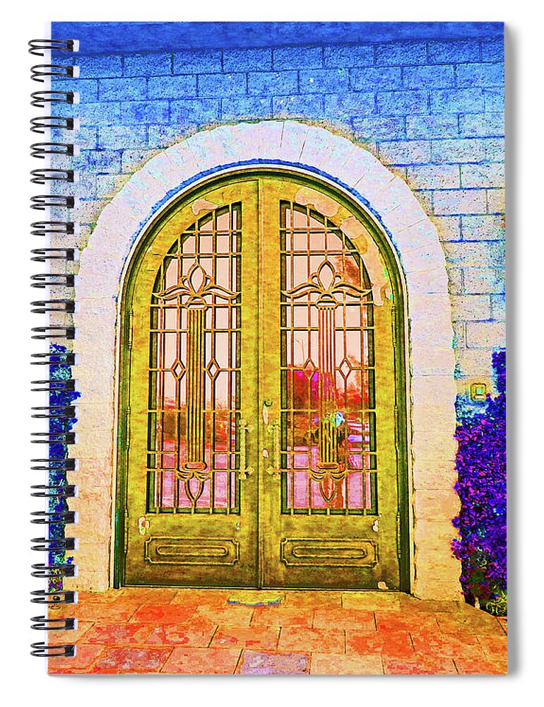 Castle Spiral Notebook featuring the photograph Front Door To The Castle by Andrew Lawrence