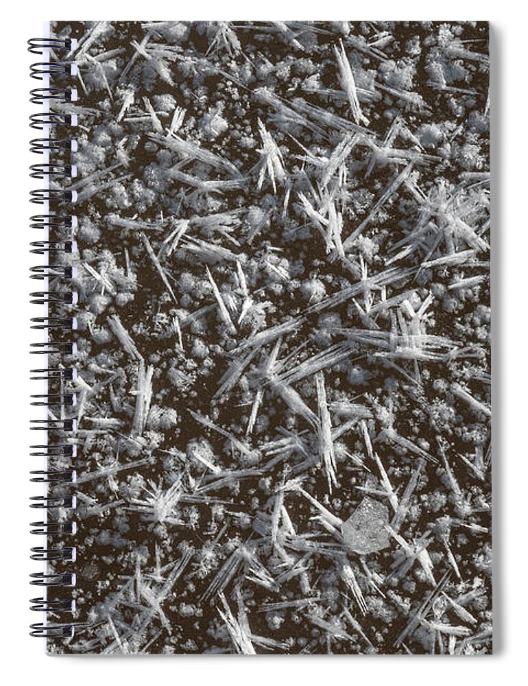 Frost Spiral Notebook featuring the photograph Frost Pattern Background by Karen Rispin