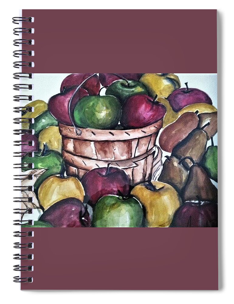  Spiral Notebook featuring the painting Fruit by Angie ONeal