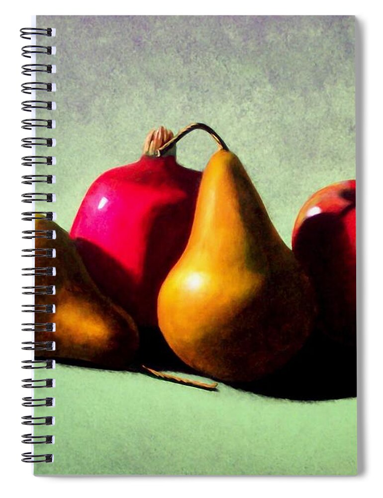 Still Life Spiral Notebook featuring the painting Fruit Harvest by Frank Wilson