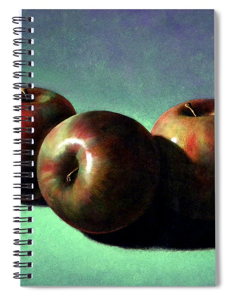 Still Life Spiral Notebook featuring the painting Fuji Apples by Frank Wilson