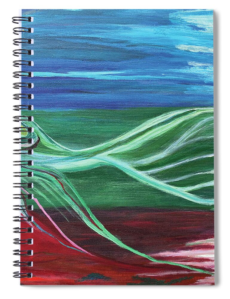 Astrology Spiral Notebook featuring the painting Full Moon in Sagittarius by David Feder