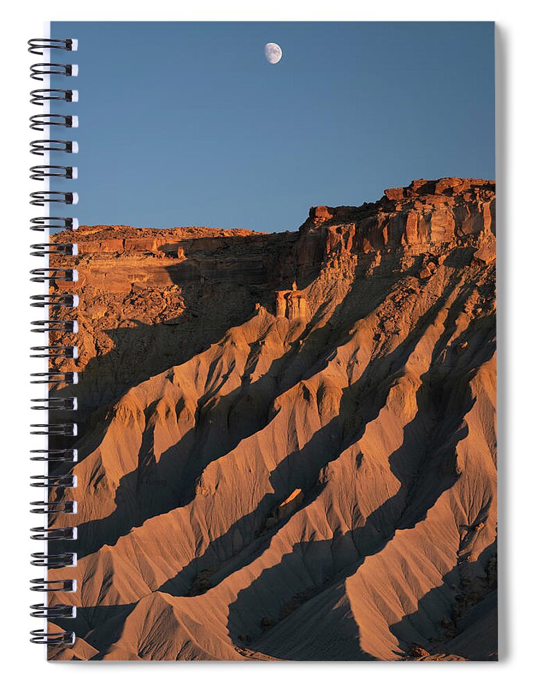  Spiral Notebook featuring the photograph Full Moon Mesa by Dustin LeFevre