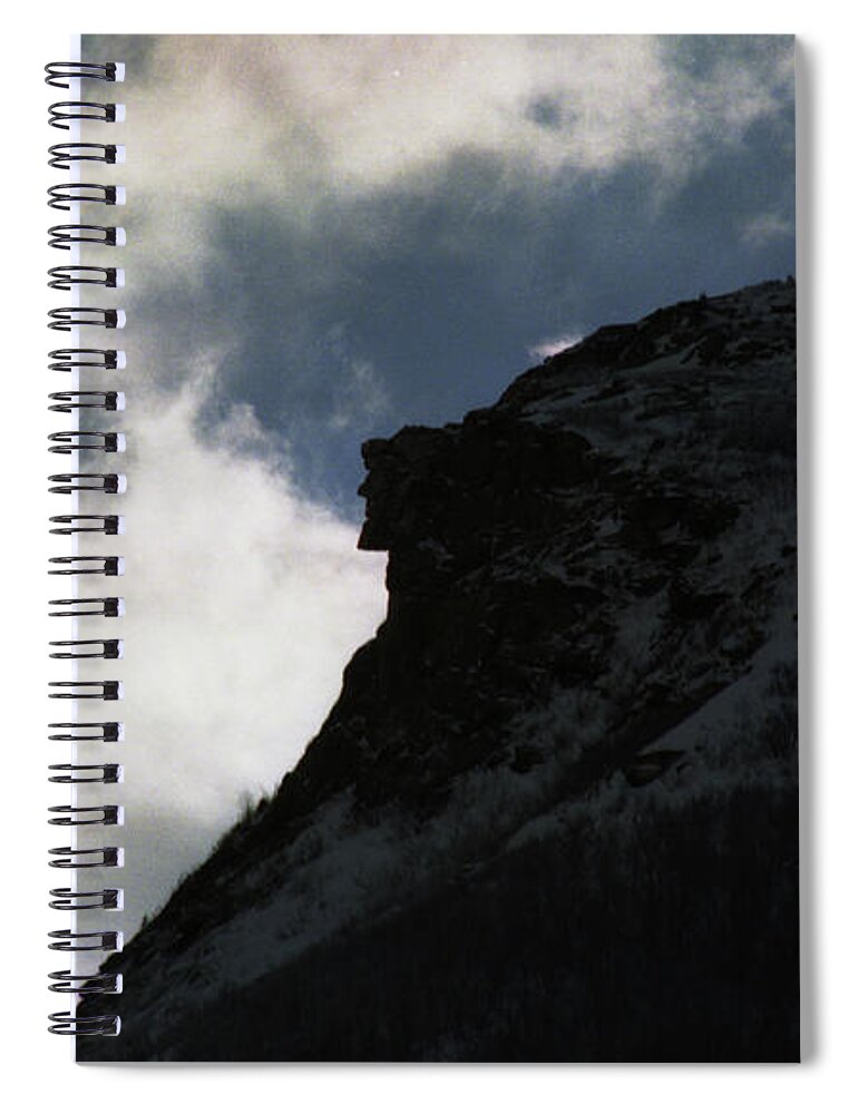 Stock Spiral Notebook featuring the photograph Full Moon Over the Old Man by Wayne King