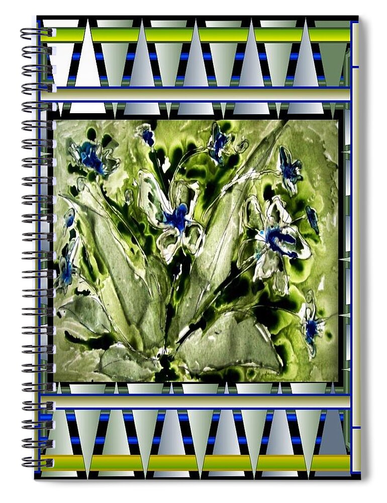  Spiral Notebook featuring the tapestry - textile Furoshiki22630 by Baljit Chadha