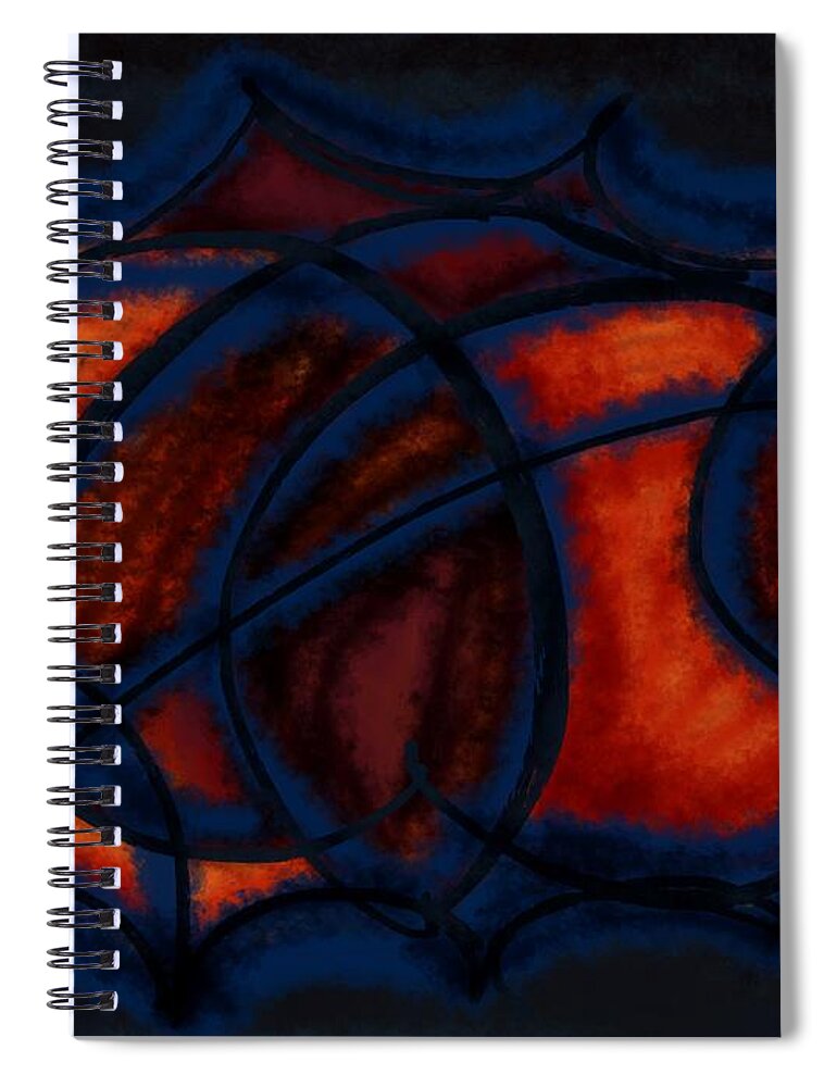 Fusion Spiral Notebook featuring the digital art Fusion by Ljev Rjadcenko