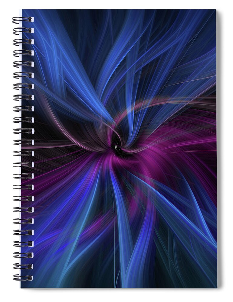 Jenny Rainbow Fine Art Photography Spiral Notebook featuring the photograph Fusion of Colors Square Digital Abstract 1 by Jenny Rainbow