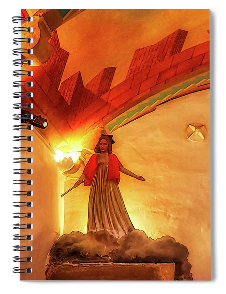 Salvador Dali Spiral Notebook featuring the photograph Gala Dali muse at Pubol Castle by Tatiana Travelways