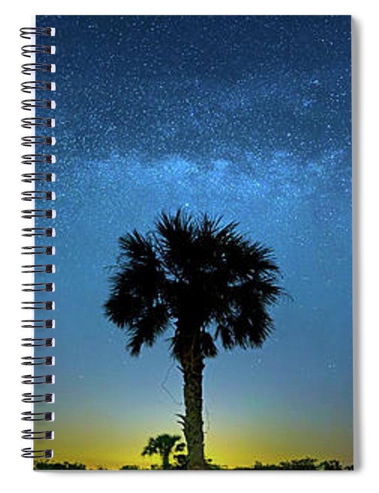 Milky Way Spiral Notebook featuring the photograph Galactic Ocean by Mark Andrew Thomas