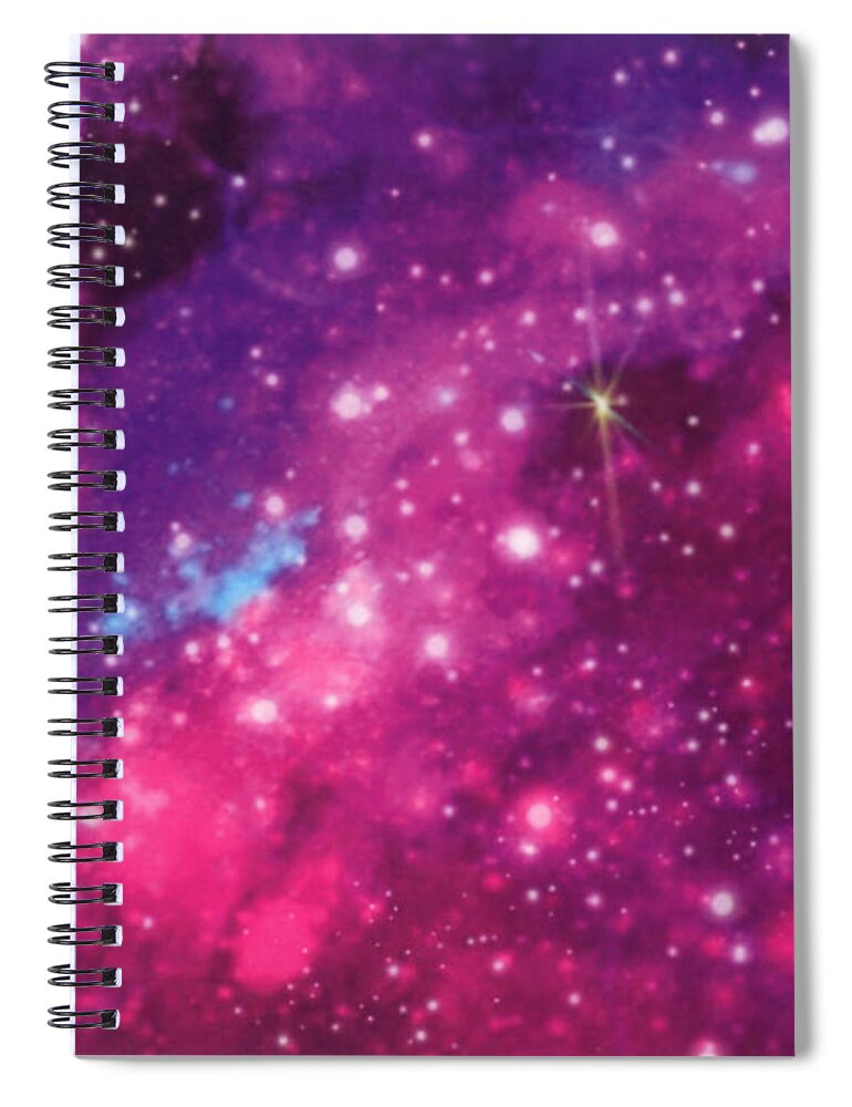 Galaxy Spiral Notebook featuring the digital art Galactic Passion by Mary J Winters-Meyer