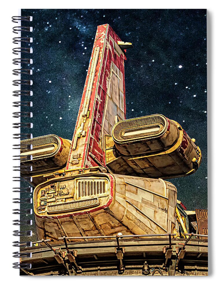Space Ship Spiral Notebook featuring the photograph Galaxys Edge Ship by Nick Zelinsky Jr