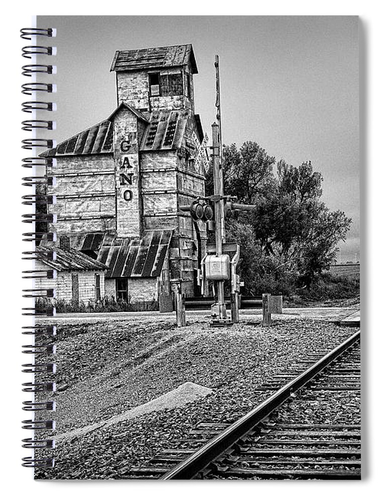 Train Spiral Notebook featuring the photograph Gano Elevator by Ron Weathers