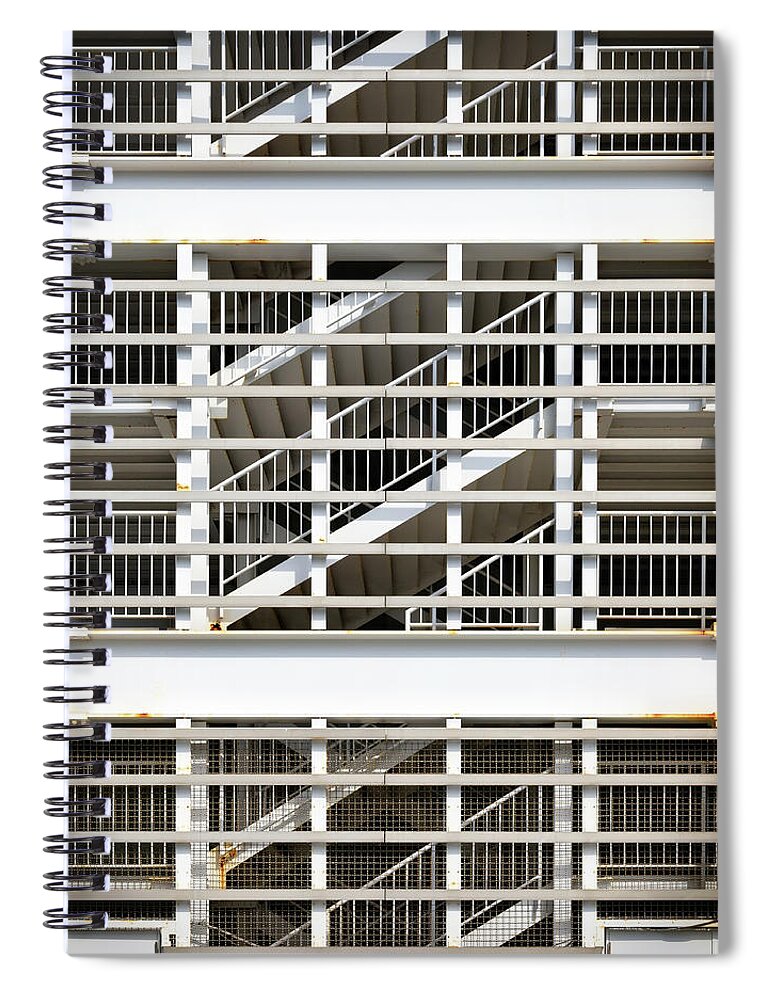 Architect Spiral Notebook featuring the photograph Garage Stairs by Bill Chizek