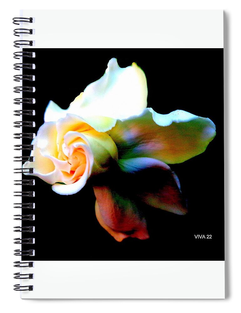 Gardenia Surreal Spiral Notebook featuring the photograph Gardenia-surreal by VIVA Anderson