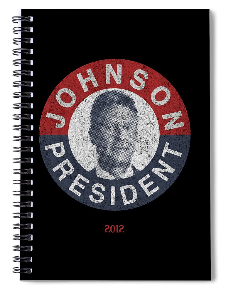 Funny Spiral Notebook featuring the digital art Gary Johnson for President 2012 Retro by Flippin Sweet Gear