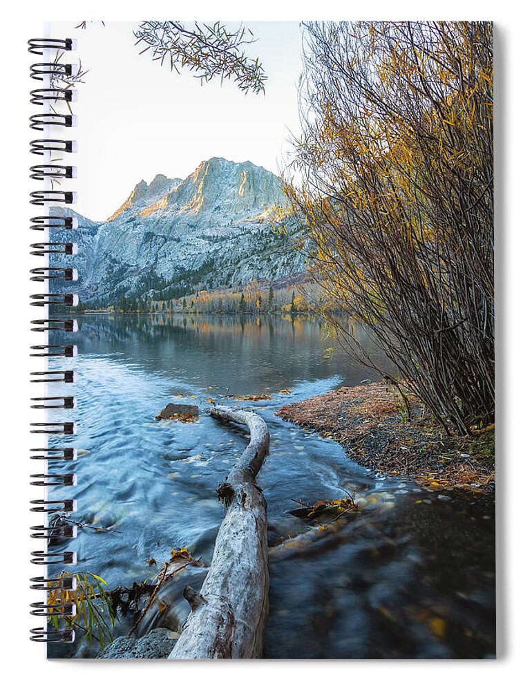 Fall Spiral Notebook featuring the photograph Gate To Silver Lake by Jonathan Nguyen