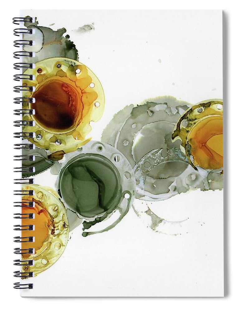 Gears Spiral Notebook featuring the painting Lost And by Christy Sawyer