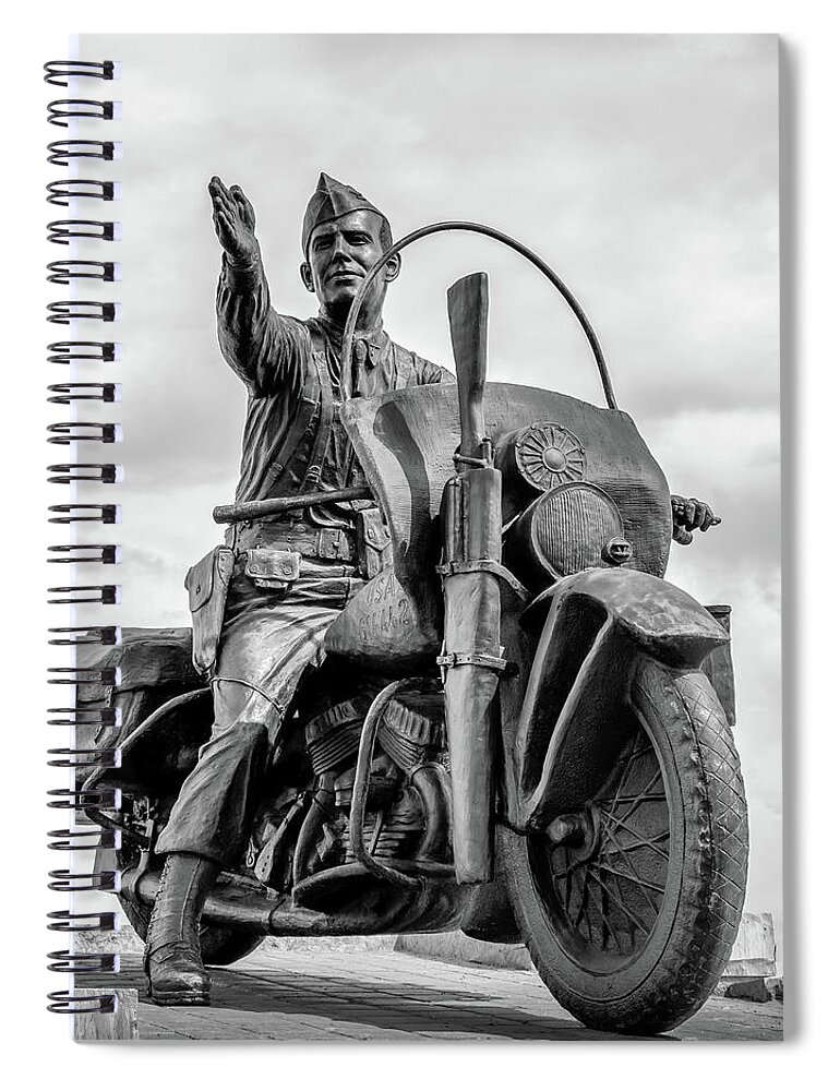 William Darby Spiral Notebook featuring the photograph General William Darby BW by James Barber
