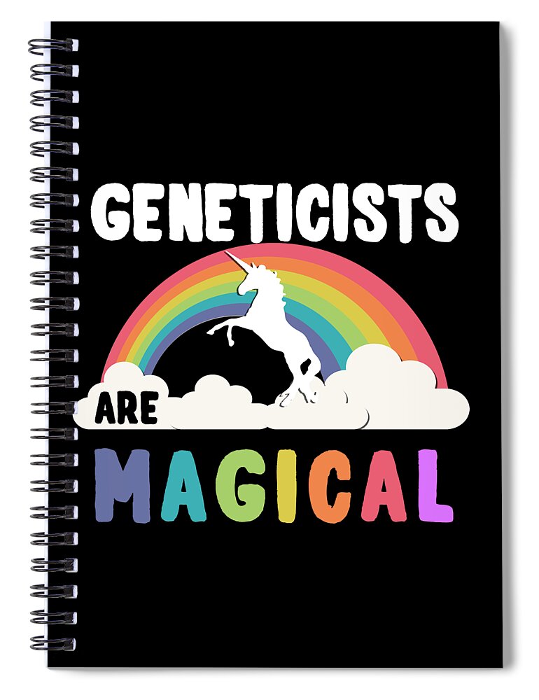 Funny Spiral Notebook featuring the digital art Geneticists Are Magical by Flippin Sweet Gear