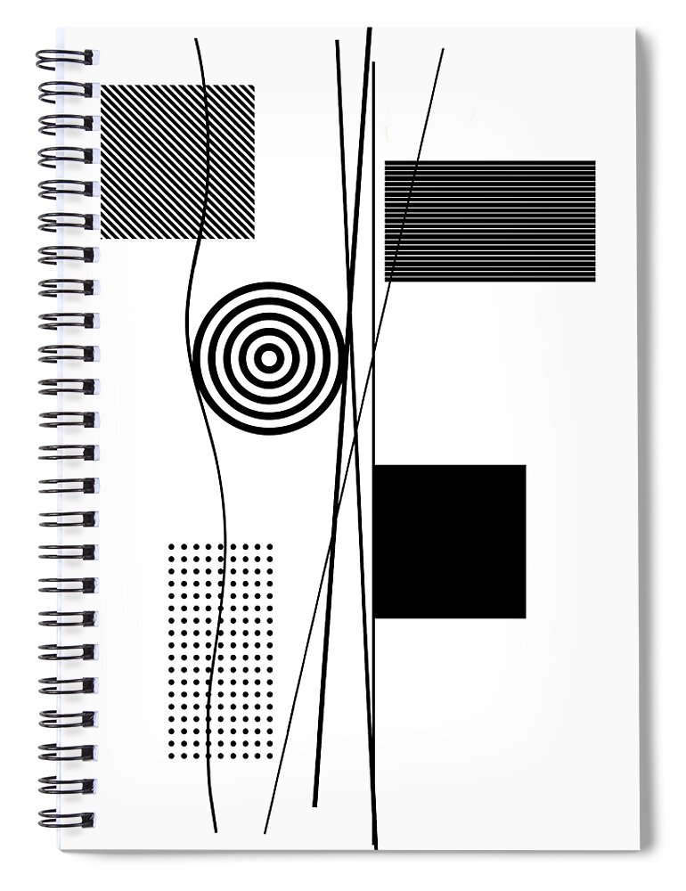 Geometry Spiral Notebook featuring the digital art Geometry by Linda Lees