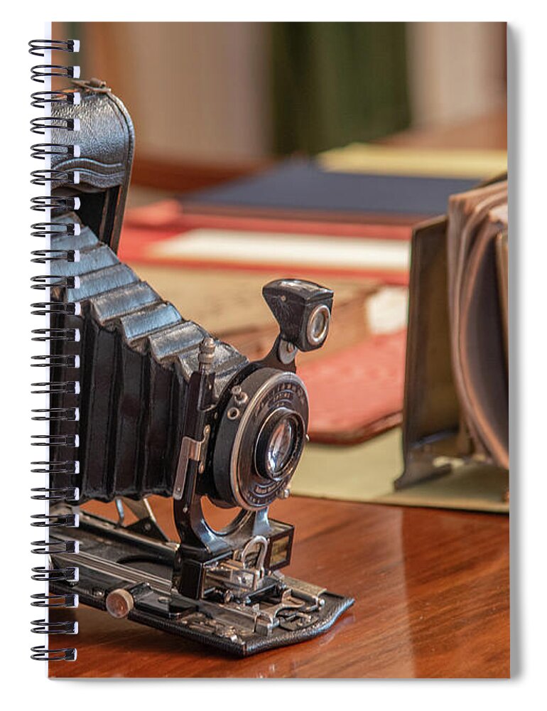 George Eastman. George Eastman House Spiral Notebook featuring the photograph George's Camera by Regina Muscarella