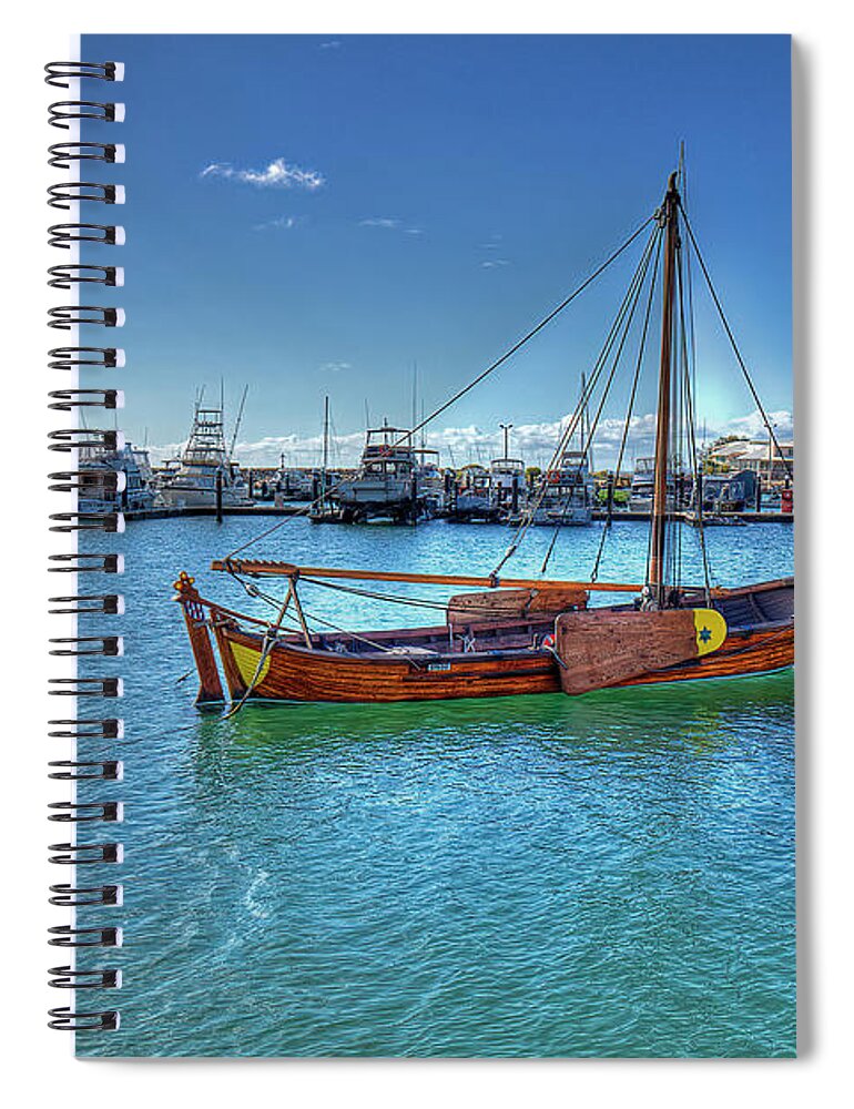 Marina Spiral Notebook featuring the photograph Geraldton Marina, Western Australia 2 by Elaine Teague