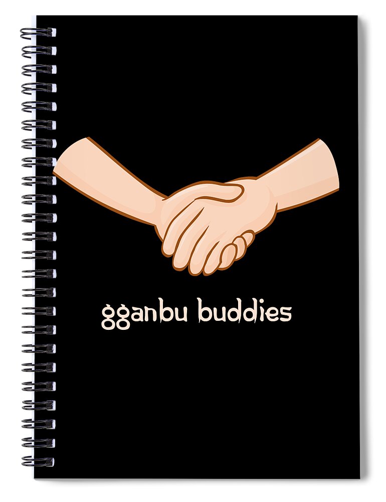 Gganbu Spiral Notebook featuring the digital art Gganbu Buddies by Flippin Sweet Gear