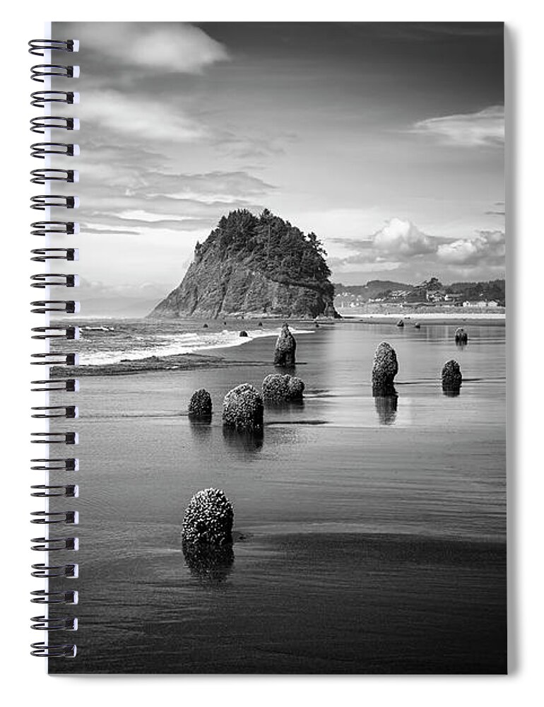 Summer Spiral Notebook featuring the photograph Ghost Beach by Steven Clark