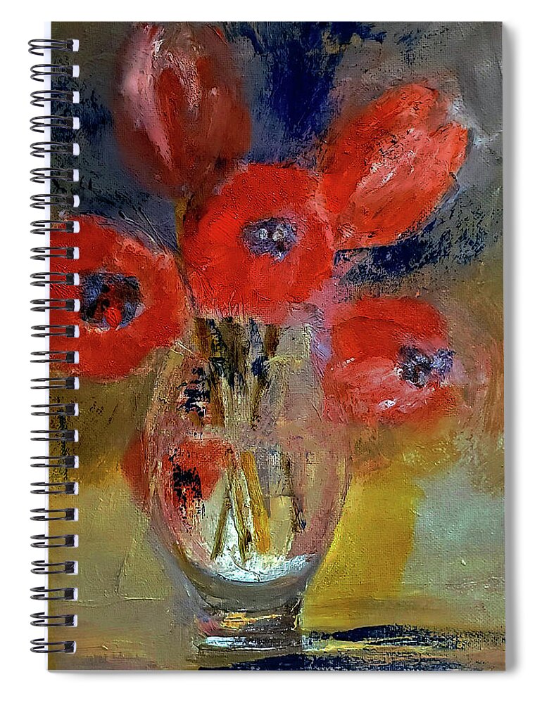 Tulips Spiral Notebook featuring the painting Ghosted by Lisa Kaiser