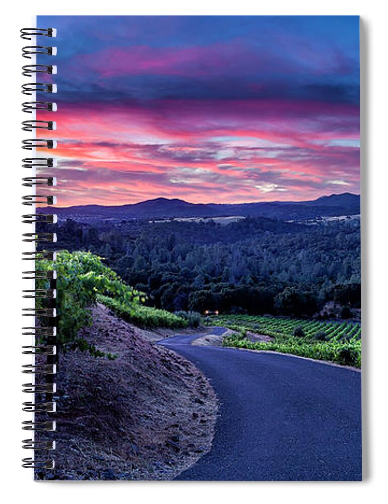 Vineyards Spiral Notebook featuring the photograph Gianelli Vineyard by Gary Johnson