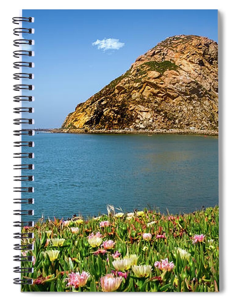 23 Million Years Old Spiral Notebook featuring the photograph Gibraltar of the Pacific-- Morro Rock by David Levin