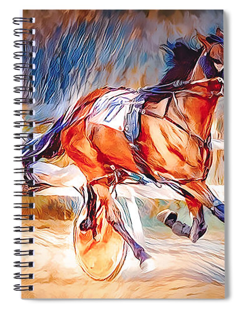Harness Spiral Notebook featuring the photograph GiddyUp by Debra Kewley
