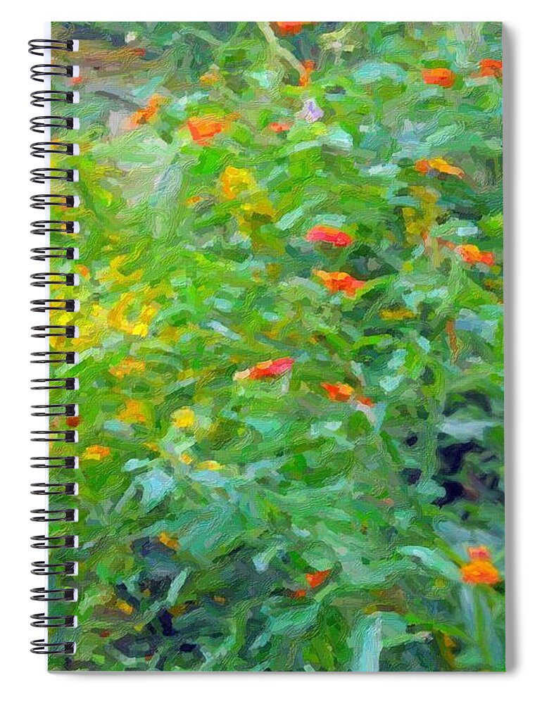 Giverny France Spiral Notebook featuring the painting Giverny Wall by Joe Roache