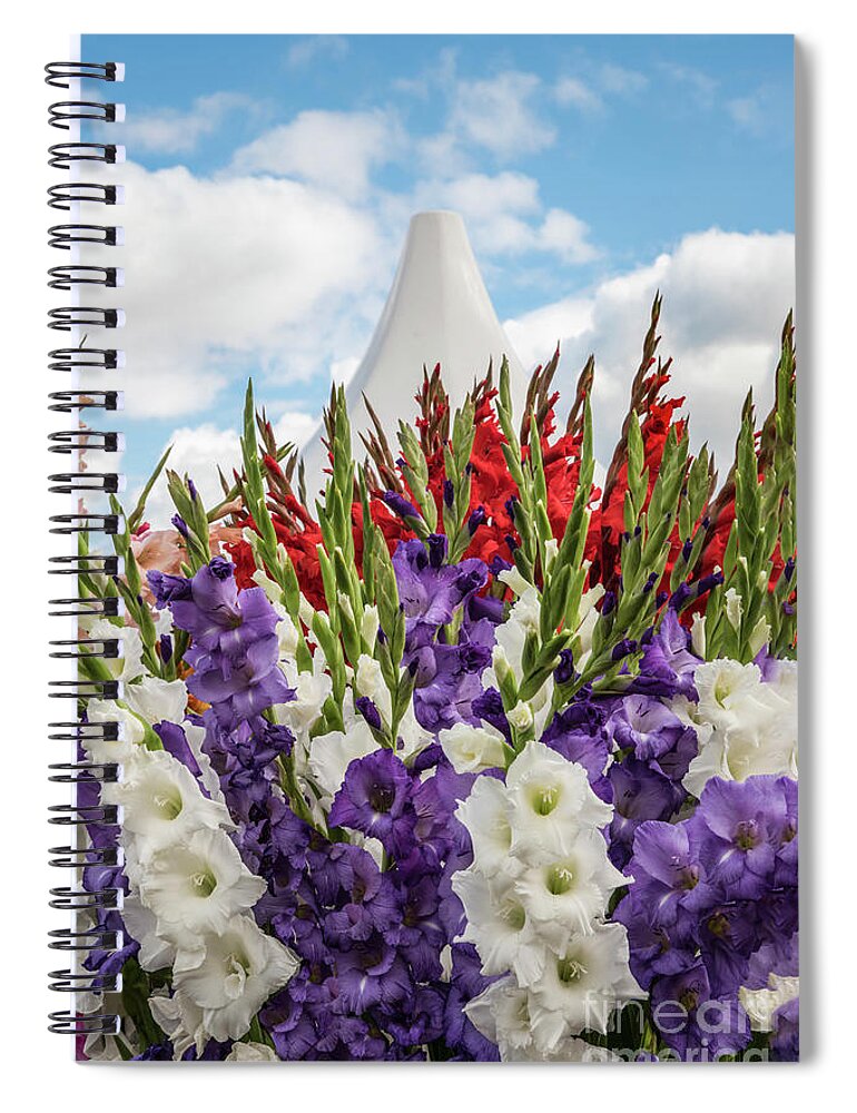 Vertical Spiral Notebook featuring the photograph Gladioli Mount Everest by Catherine Sullivan