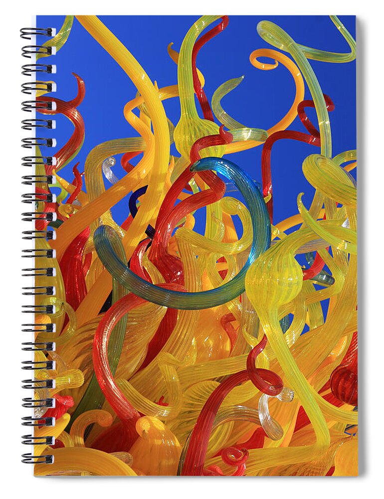 Glass Spiral Notebook featuring the photograph Glass in the Garden by Bonny Puckett