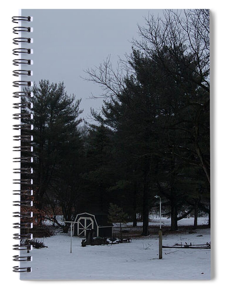 Landscape Photography Spiral Notebook featuring the photograph Gloomy Morning by Frank J Casella