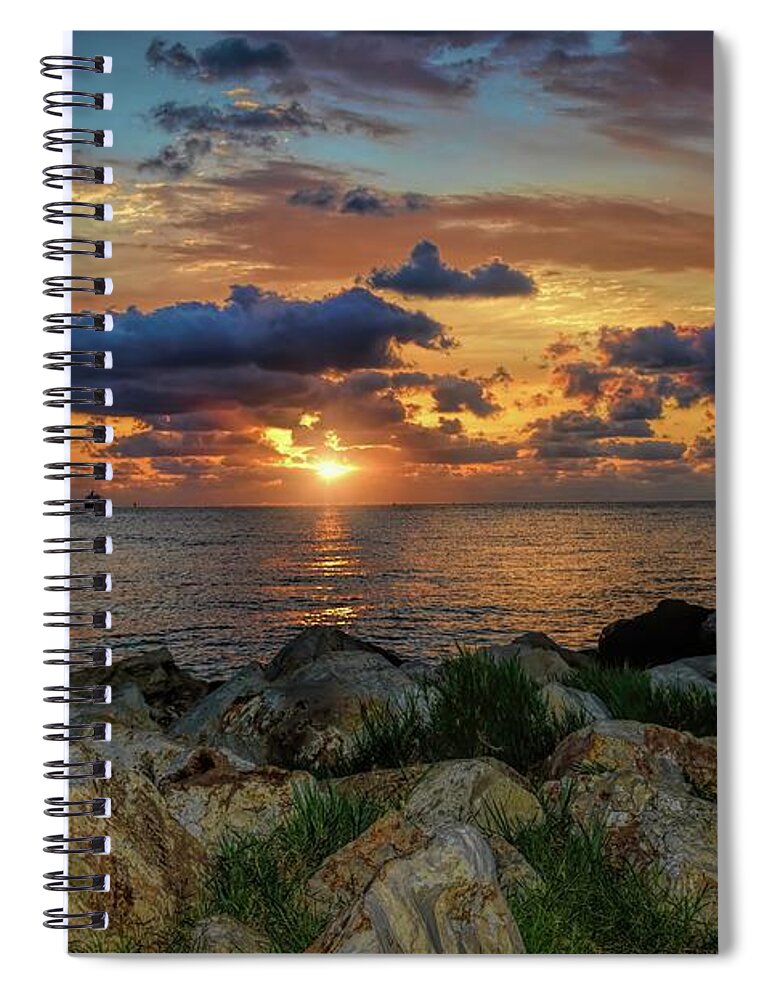 Sunrise Spiral Notebook featuring the photograph Glorious New Day by Diana Mary Sharpton