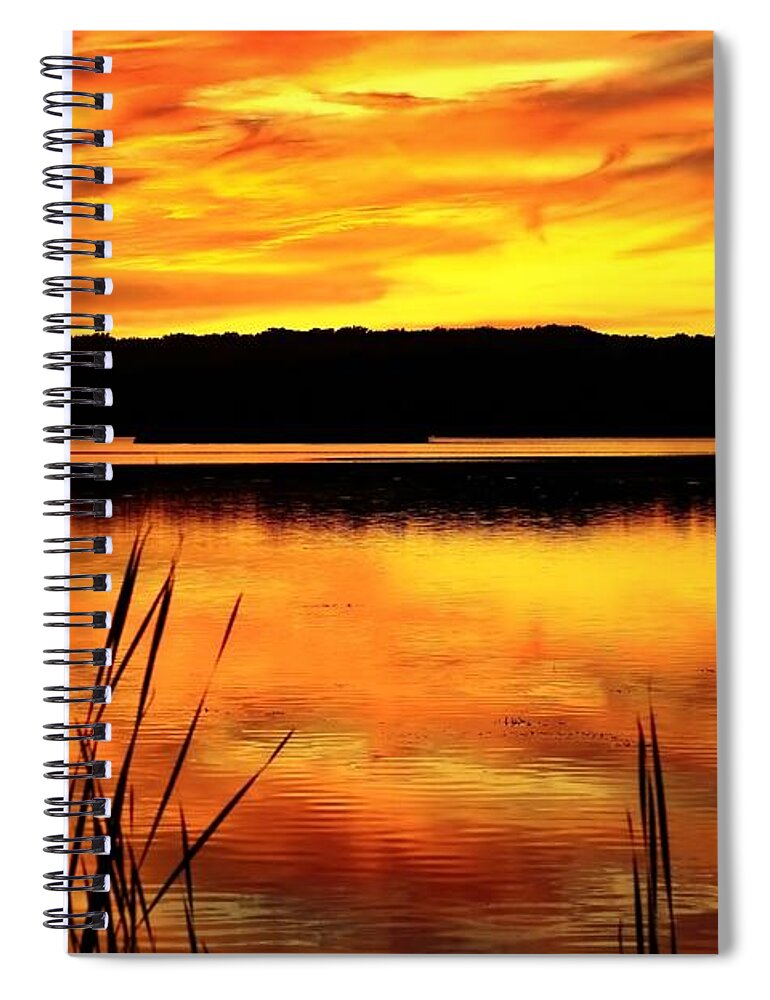 Sunset Spiral Notebook featuring the photograph Glorious Sunset by Mary Walchuck