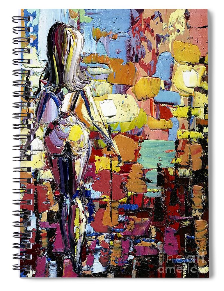 Femme Spiral Notebook featuring the painting Glow by Aja Trier
