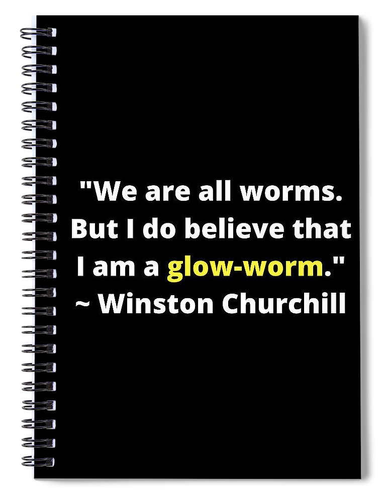 Winston Spiral Notebook featuring the digital art Glow-Worm by Lee Darnell