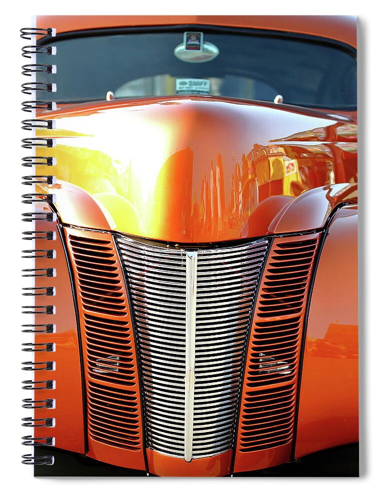 Car Spiral Notebook featuring the photograph Glowing by Lens Art Photography By Larry Trager