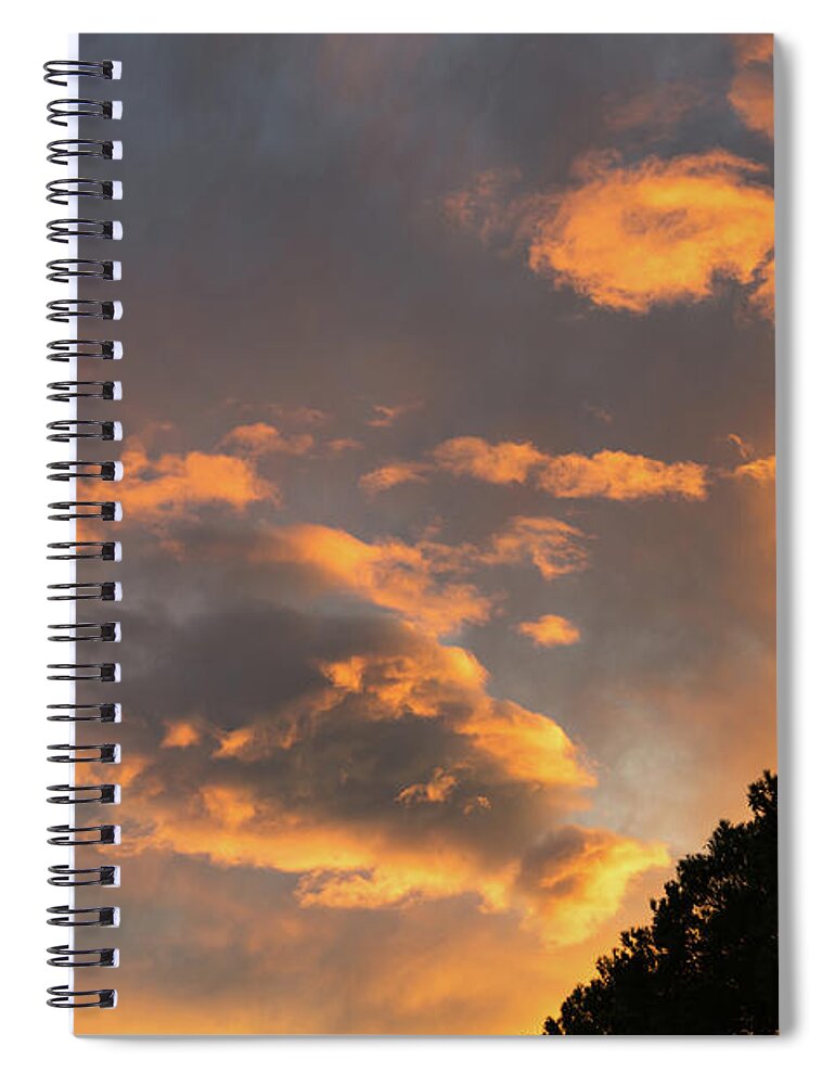Clouds Spiral Notebook featuring the photograph Glowing sky by Adriana Mueller