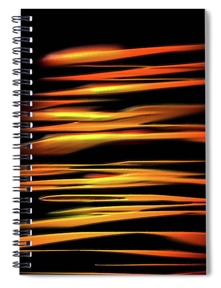 Glow Spiral Notebook featuring the digital art Glowsom by Marina Flournoy